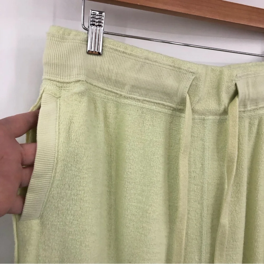 Free People M Terry Radiant Joggers Drawstring Lime 0383 terrycloth green yellow - Picture 5 of 12